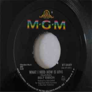 Billy Gibson  - What I Need Now Is Love / You Got It, I Want It download free