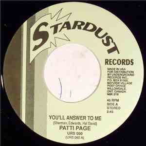 Patti Page - You'll Answer To Me download free